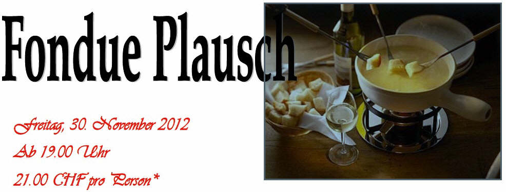 Fondue Plausch Kartbahn Lyss 30.11.2012